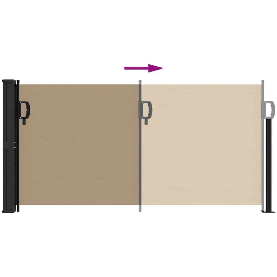 Infällbar sidomarkis taupe vidaXL 100 x 500 cm – bild 5