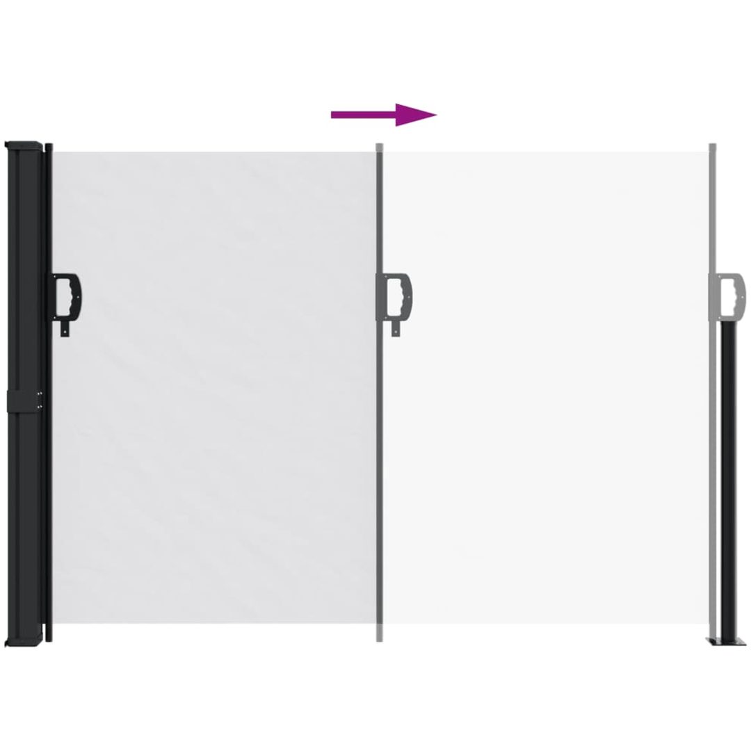 Infällbar sidomarkis vit vidaXL 140 x 600 cm – bild 5