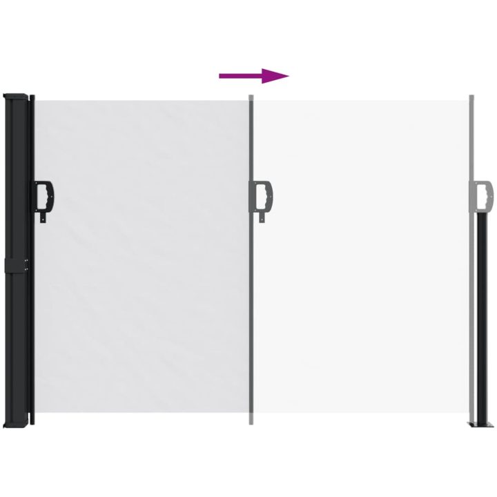 Infällbar sidomarkis vit vidaXL 140 x 600 cm – bild 5