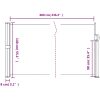 Infällbar sidomarkis vit vidaXL 140 x 600 cm – miniatyr 10