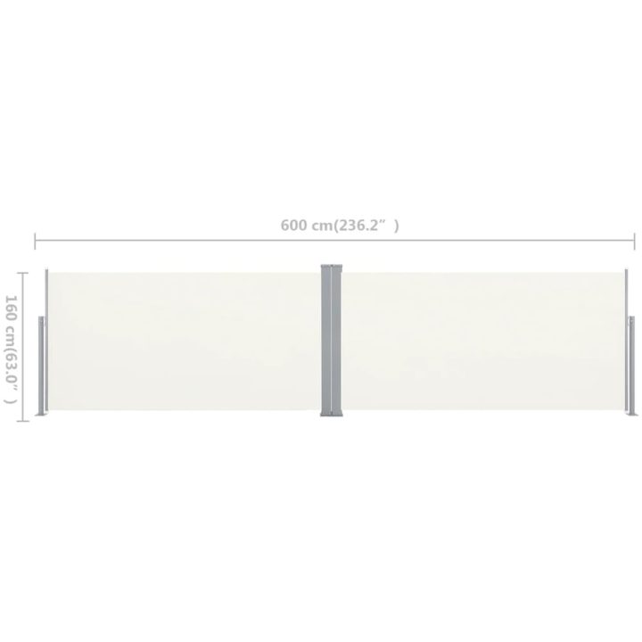 Infällbar skärm gräddvit vidaXL 160 x 600 cm – bild 10