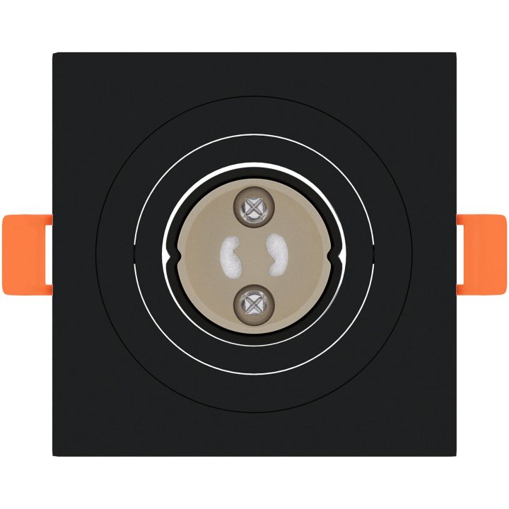 Infällbara Spotlights 12 st Fyrkantig GU10 Svart 91x91 mm vidaXL 9 cm – bild 5