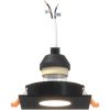 Infällbara Spotlights 12 st Fyrkantig GU10 Svart 91x91 mm vidaXL 9 cm – miniatyr 9