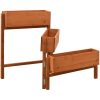 Infällbart odlingsställ orange 60x14x75 cm massivt granträ vidaXL – miniatyr 2