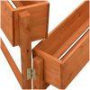 Infällbart odlingsställ orange 60x14x75 cm massivt granträ vidaXL – miniatyr 3