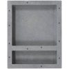 Infälld duschhylla niche 2 hyllor matt grå 41x51x10 cm vidaXL 41 x 51 x 10 cm – miniatyr 2