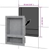 Infälld duschhylla niche 2 hyllor matt grå 41x51x10 cm vidaXL 41 x 51 x 10 cm – miniatyr 6