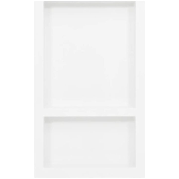 Infälld duschhylla niche 2 hyllor matt vit 41x69x9 cm vidaXL 41 x 69 x 9 cm – bild 2