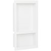 Infälld duschhylla niche 2 hyllor matt vit 41x69x9 cm vidaXL 41 x 69 x 9 cm – miniatyr 1
