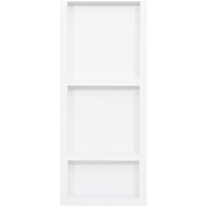 Infälld duschhylla niche 3 hyllor matt vit 41x99x9 cm vidaXL 41 x 99 x 9 cm – bild 2