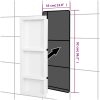Infälld duschhylla niche 3 hyllor matt vit 41x99x9 cm vidaXL 41 x 99 x 9 cm – miniatyr 6