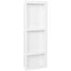 Infälld duschhylla niche 3 hyllor matt vit 41x99x9 cm vidaXL 41 x 99 x 9 cm – miniatyr 1