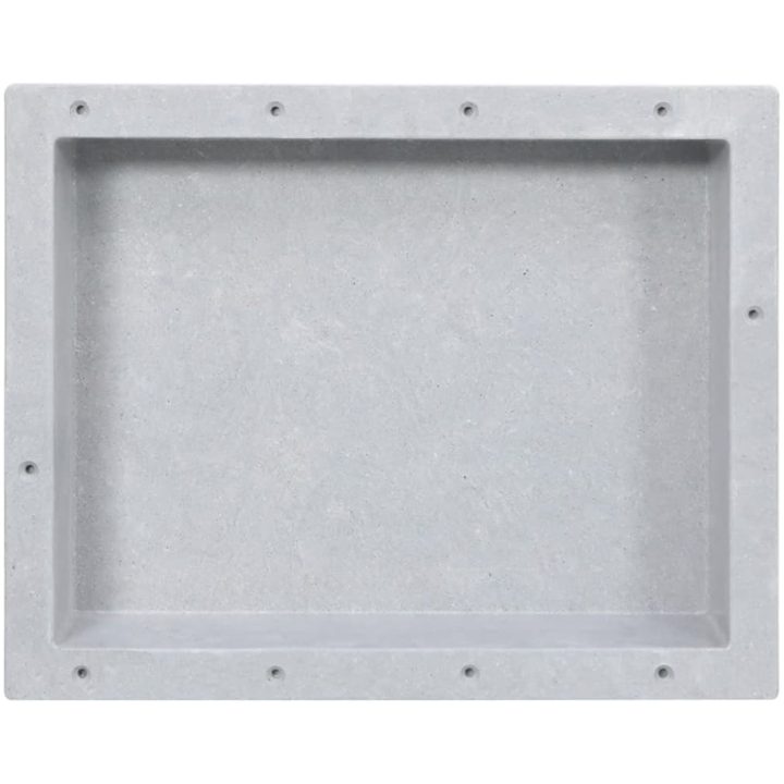 Infälld duschhylla niche matt grå 41x51x10 cm vidaXL 41 x 51 x 10 cm – bild 2