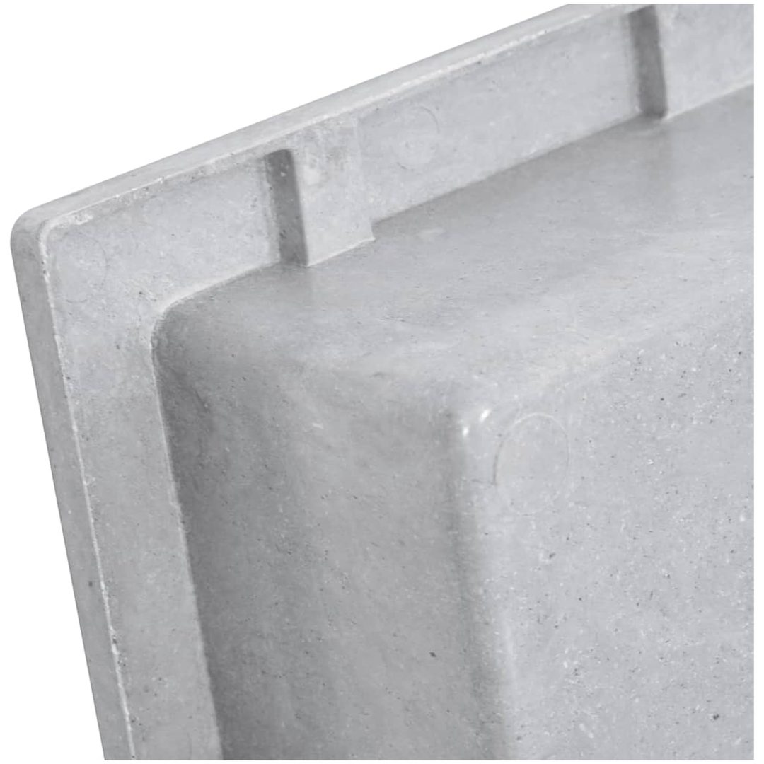 Infälld duschhylla niche matt grå 41x51x10 cm vidaXL 41 x 51 x 10 cm – bild 5