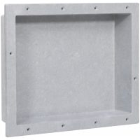 Infälld duschhylla niche matt grå 41x51x10 cm vidaXL