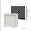 Infälld duschhylla niche matt vit 41x51x10 cm vidaXL 41 x 51 x 10 cm – miniatyr 7