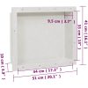 Infälld duschhylla niche matt vit 41x51x10 cm vidaXL 41 x 51 x 10 cm – miniatyr 8