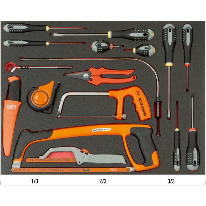 Inlägg Med Skruvmejslar/Kapverktyg Fit & Go 3/3 BAHCO 17 Delar – bild 2
