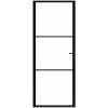 Innerdörr ESG-glas och aluminium svart vidaXL 83 x 201.5 cm – miniatyr 3
