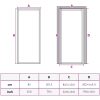 Innerdörr ESG-glas och aluminium svart vidaXL 83 x 201.5 cm – miniatyr 7