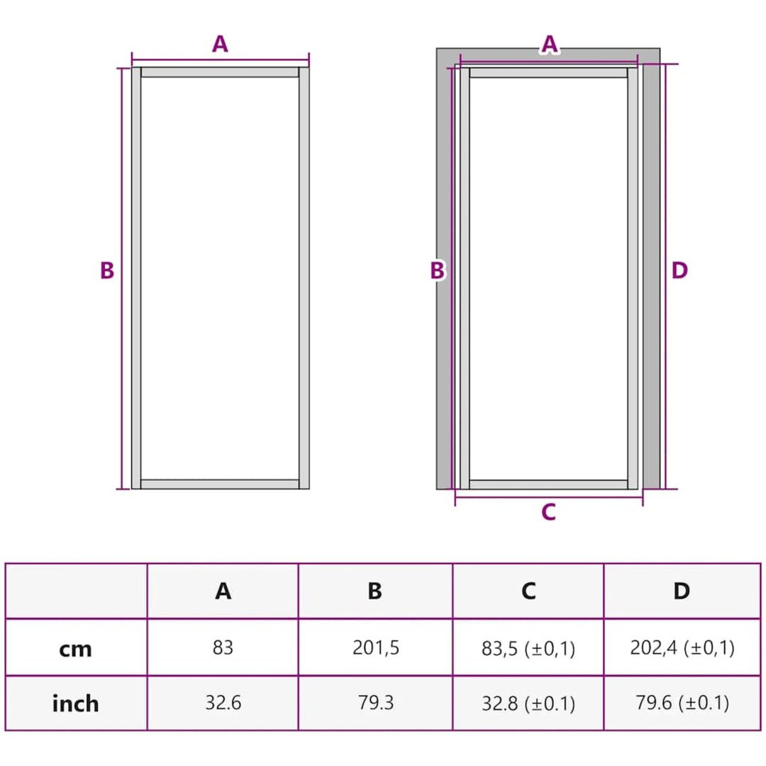 Innerdörr ESG-glas och aluminium svart vidaXL 83 x 201.5 cm – bild 7