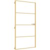 Innerdörr guld härdat glas och aluminium slim vidaXL 102.5 x 201.5 cm – miniatyr 2