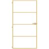 Innerdörr guld härdat glas och aluminium slim vidaXL 102.5 x 201.5 cm – miniatyr 3