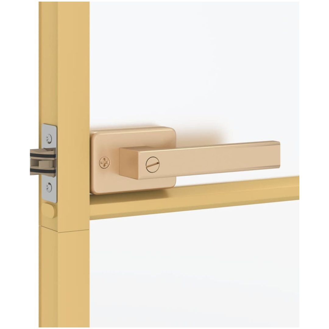 Innerdörr guld härdat glas och aluminium slim vidaXL 102.5 x 201.5 cm – bild 6