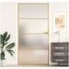 Innerdörr guld härdat glas och aluminium slim vidaXL 102.5 x 201.5 cm – miniatyr 1