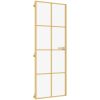 Innerdörr guld härdat glas och aluminium slim vidaXL 76 x 201.5 cm – miniatyr 2