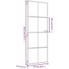 Innerdörr guld härdat glas och aluminium slim vidaXL 76 x 201.5 cm – miniatyr 9