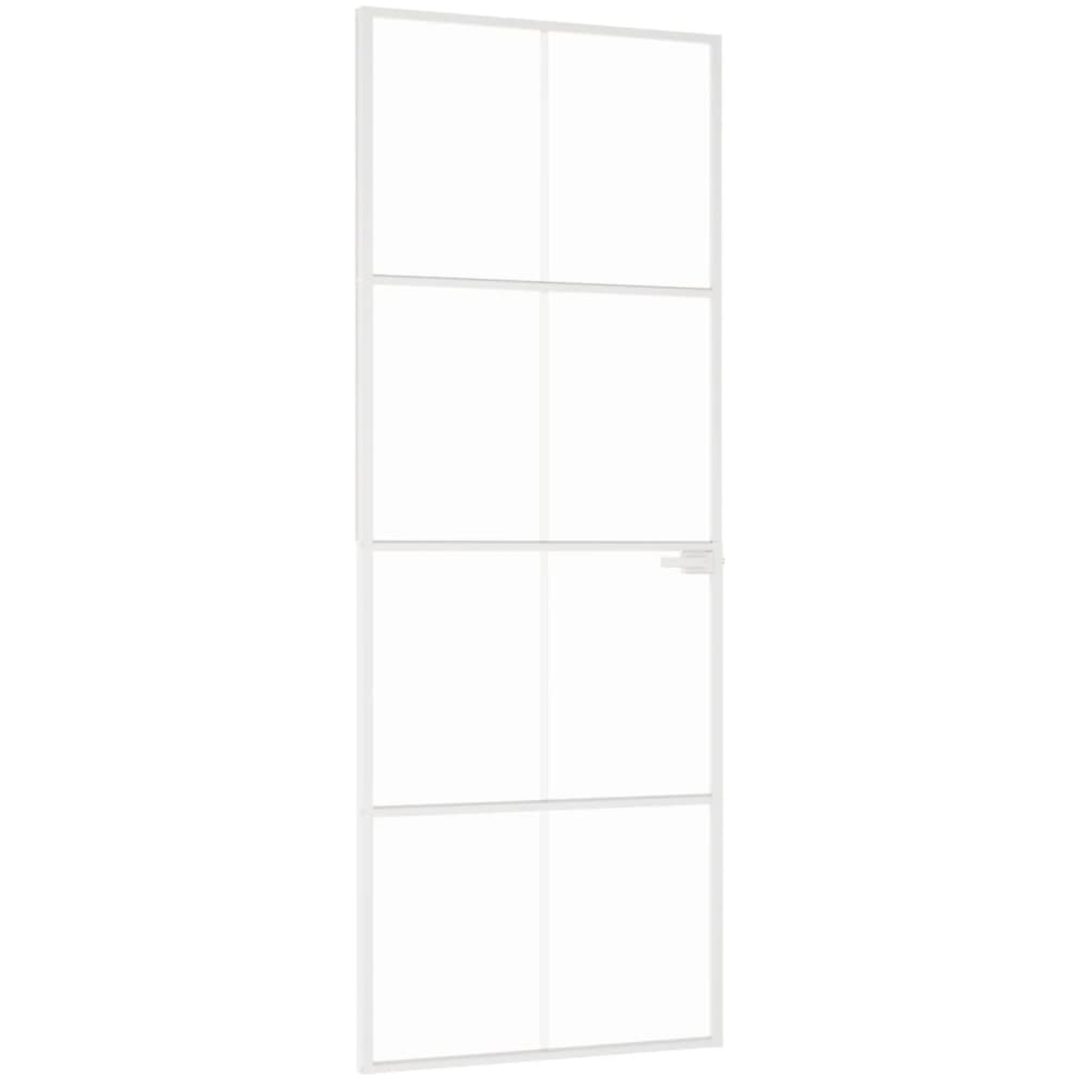 Innerdörr härdat glas och aluminium slim vidaXL 76 x 201.5 cm – bild 2