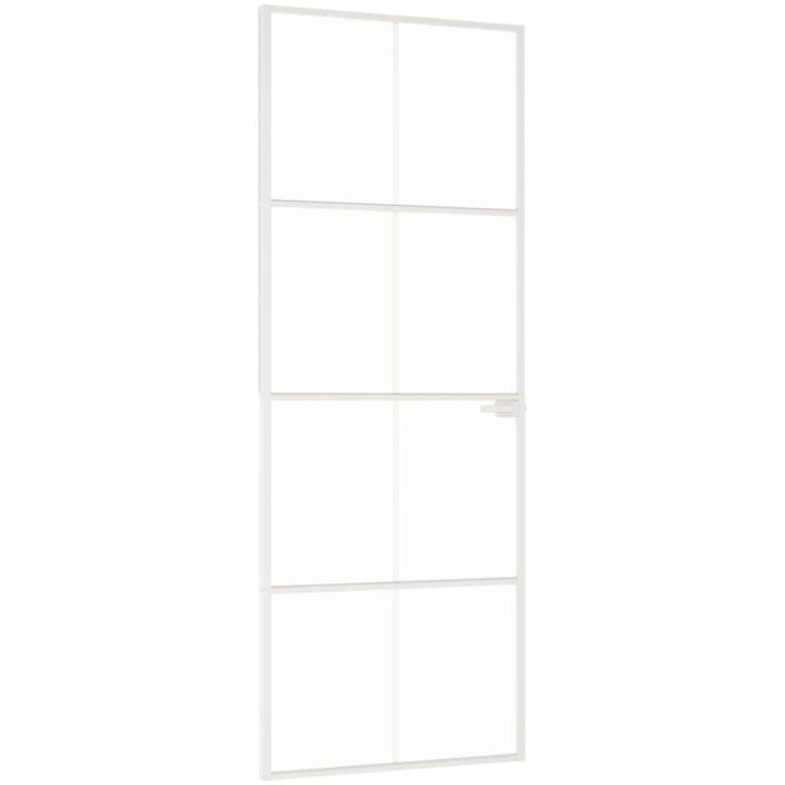 Innerdörr härdat glas och aluminium slim vidaXL 76 x 201.5 cm – bild 2