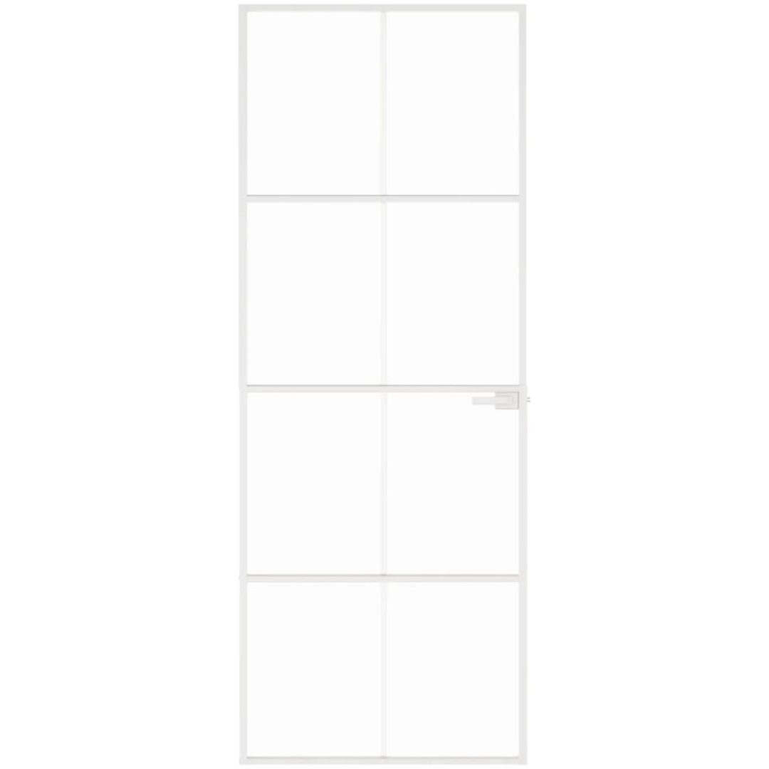 Innerdörr härdat glas och aluminium slim vidaXL 76 x 201.5 cm – bild 3