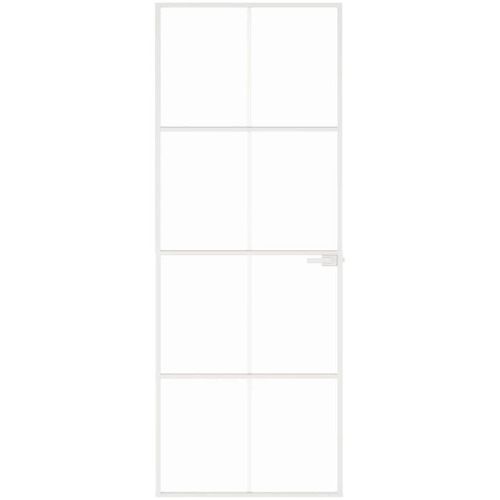 Innerdörr härdat glas och aluminium slim vidaXL 76 x 201.5 cm – bild 3