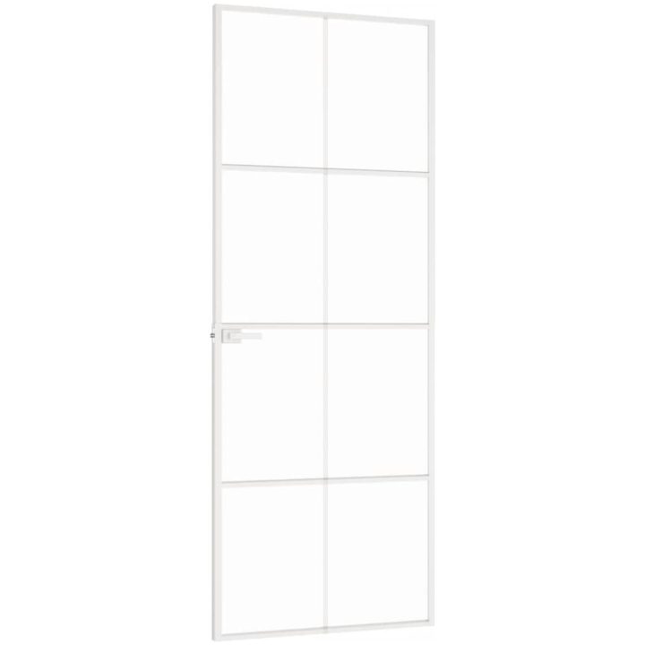 Innerdörr härdat glas och aluminium slim vidaXL 76 x 201.5 cm – bild 4