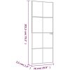 Innerdörr härdat glas och aluminium slim vidaXL 76 x 201.5 cm – miniatyr 8