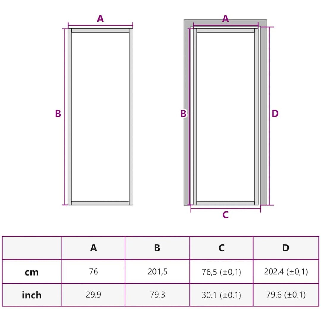 Innerdörr härdat glas och aluminium slim vidaXL 76 x 201.5 cm – bild 9