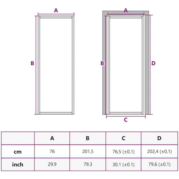 Innerdörr härdat glas och aluminium slim vidaXL 76 x 201.5 cm – bild 9