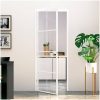 Innerdörr härdat glas och aluminium slim vidaXL 76 x 201.5 cm – miniatyr 1