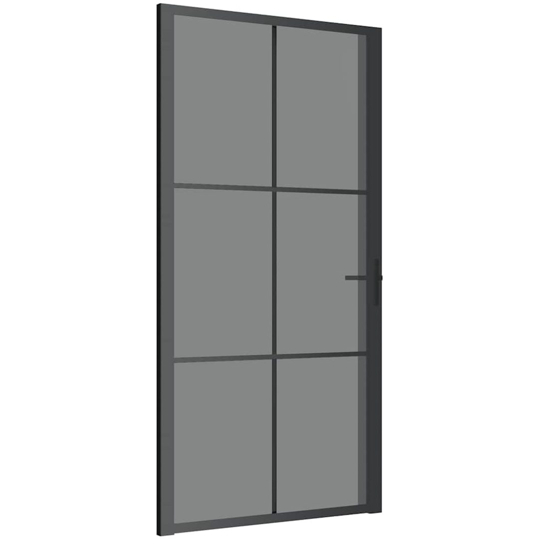 Innerdörr svart ESG-glas och aluminium vidaXL 102.5 x 201.5 cm – bild 2
