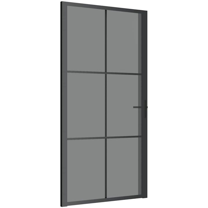 Innerdörr svart ESG-glas och aluminium vidaXL 102.5 x 201.5 cm – bild 2