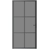 Innerdörr svart ESG-glas och aluminium vidaXL 102.5 x 201.5 cm – miniatyr 3