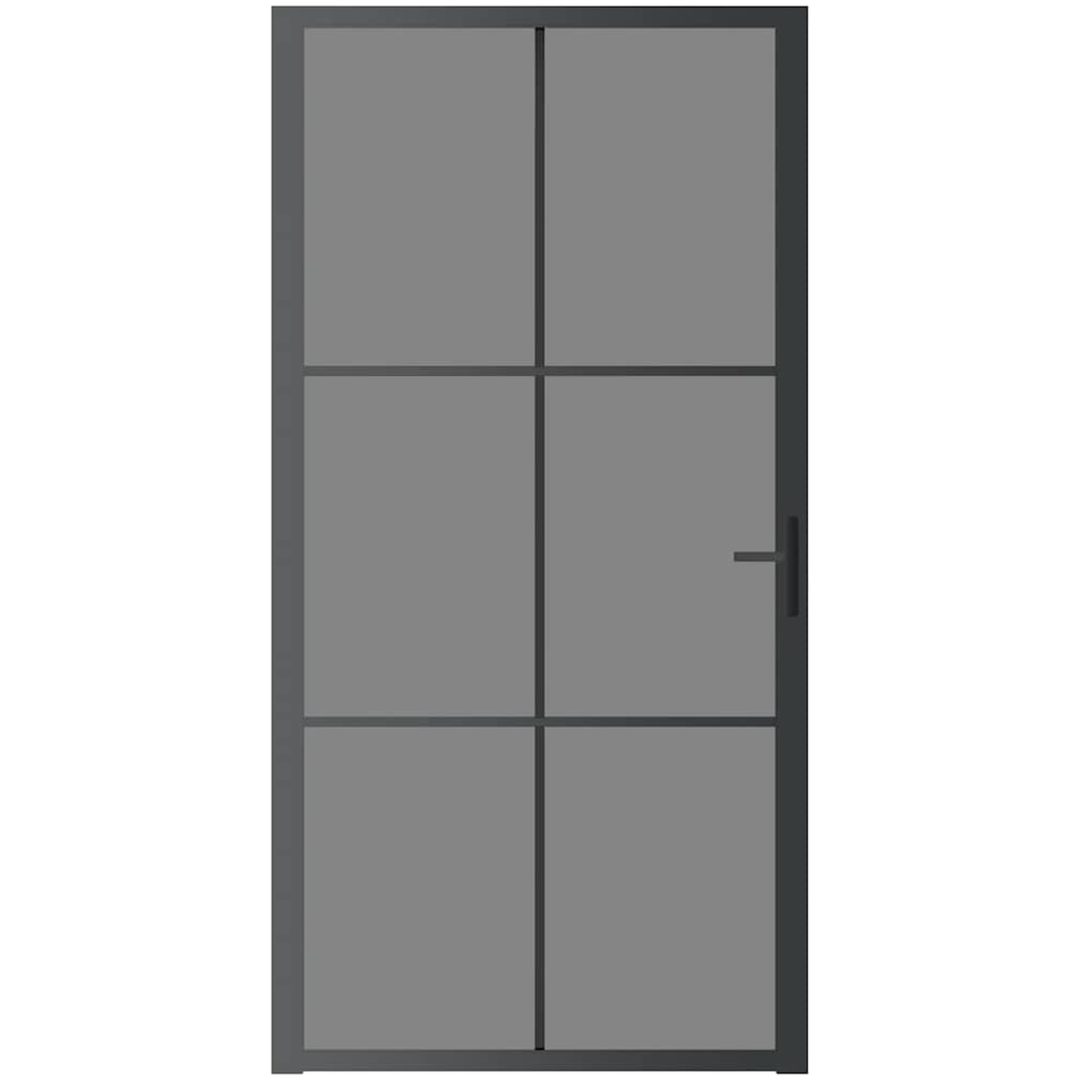 Innerdörr svart ESG-glas och aluminium vidaXL 102.5 x 201.5 cm – bild 3