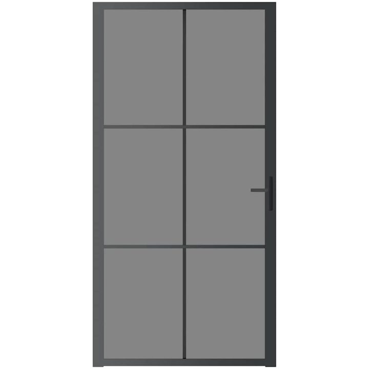 Innerdörr svart ESG-glas och aluminium vidaXL 102.5 x 201.5 cm – bild 3