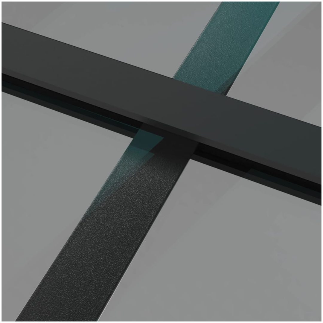 Innerdörr svart ESG-glas och aluminium vidaXL 102.5 x 201.5 cm – bild 6
