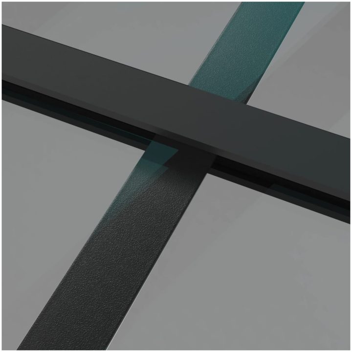 Innerdörr svart ESG-glas och aluminium vidaXL 102.5 x 201.5 cm – bild 6