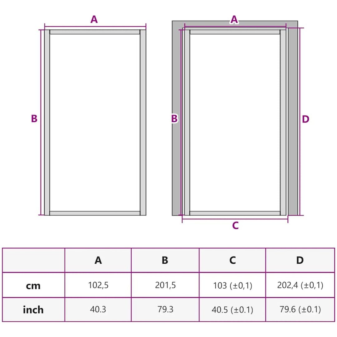 Innerdörr svart ESG-glas och aluminium vidaXL 102.5 x 201.5 cm – bild 8