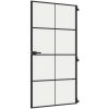 Innerdörr svart härdat glas och aluminium slim vidaXL 102.5 x 201.5 cm – miniatyr 2