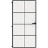 Innerdörr svart härdat glas och aluminium slim vidaXL 102.5 x 201.5 cm – miniatyr 3